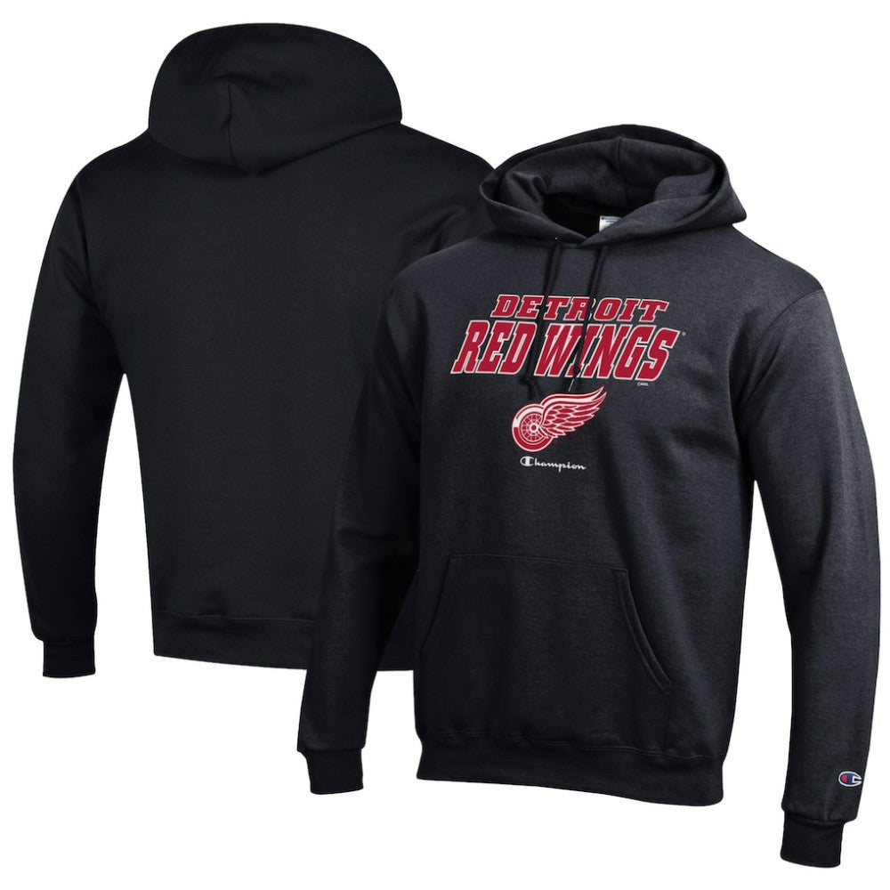 NHL Black Detroit Red Wings Champion Eco Powerblend Pullover Hoodie
