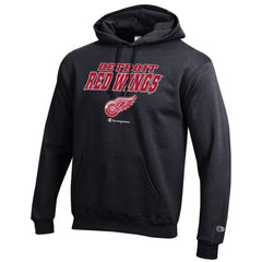 NHL Black Detroit Red Wings Champion Eco Powerblend Pullover Hoodie