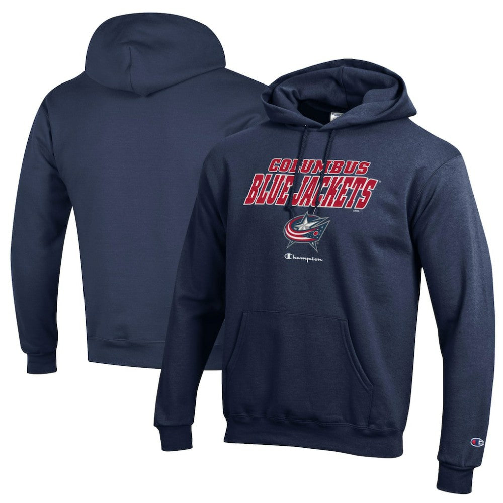 NHL Navy Columbus Blue Jackets Champion Eco Powerblend Pullover Hoodie