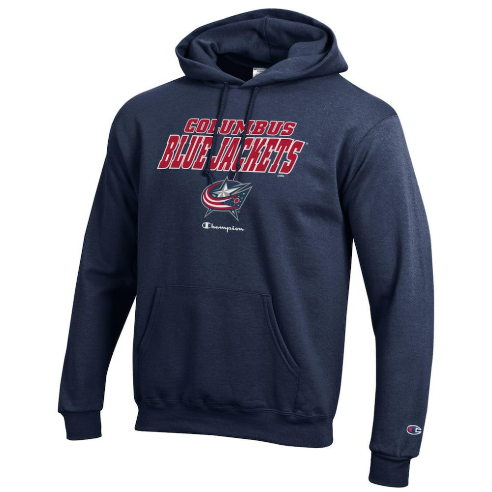 NHL Navy Columbus Blue Jackets Champion Eco Powerblend Pullover Hoodie