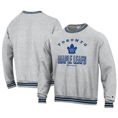 NHL Heather Gray Toronto Maple Leafs Champion Reverse Weave Yarn Dye Pullover Sweatshirt
