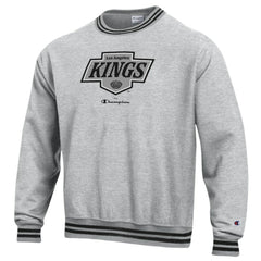 NHL Heather Gray Los Angeles Kings Champion Reverse Weave Yarn Dye Pullover Sweatshirt