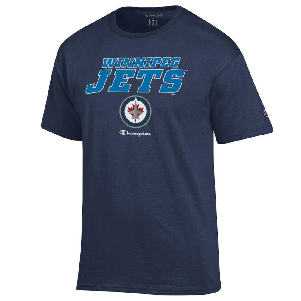 NHL Navy Winnipeg Jets Champion Jersey T-Shirt