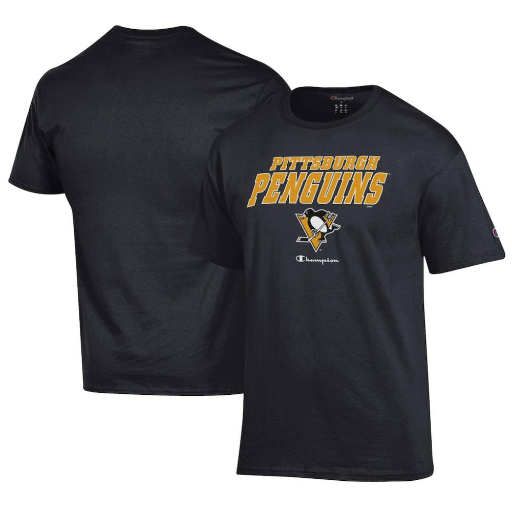 NHL Black Pittsburgh Penguins Champion Jersey T-Shirt