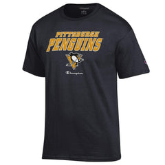 NHL Black Pittsburgh Penguins Champion Jersey T-Shirt