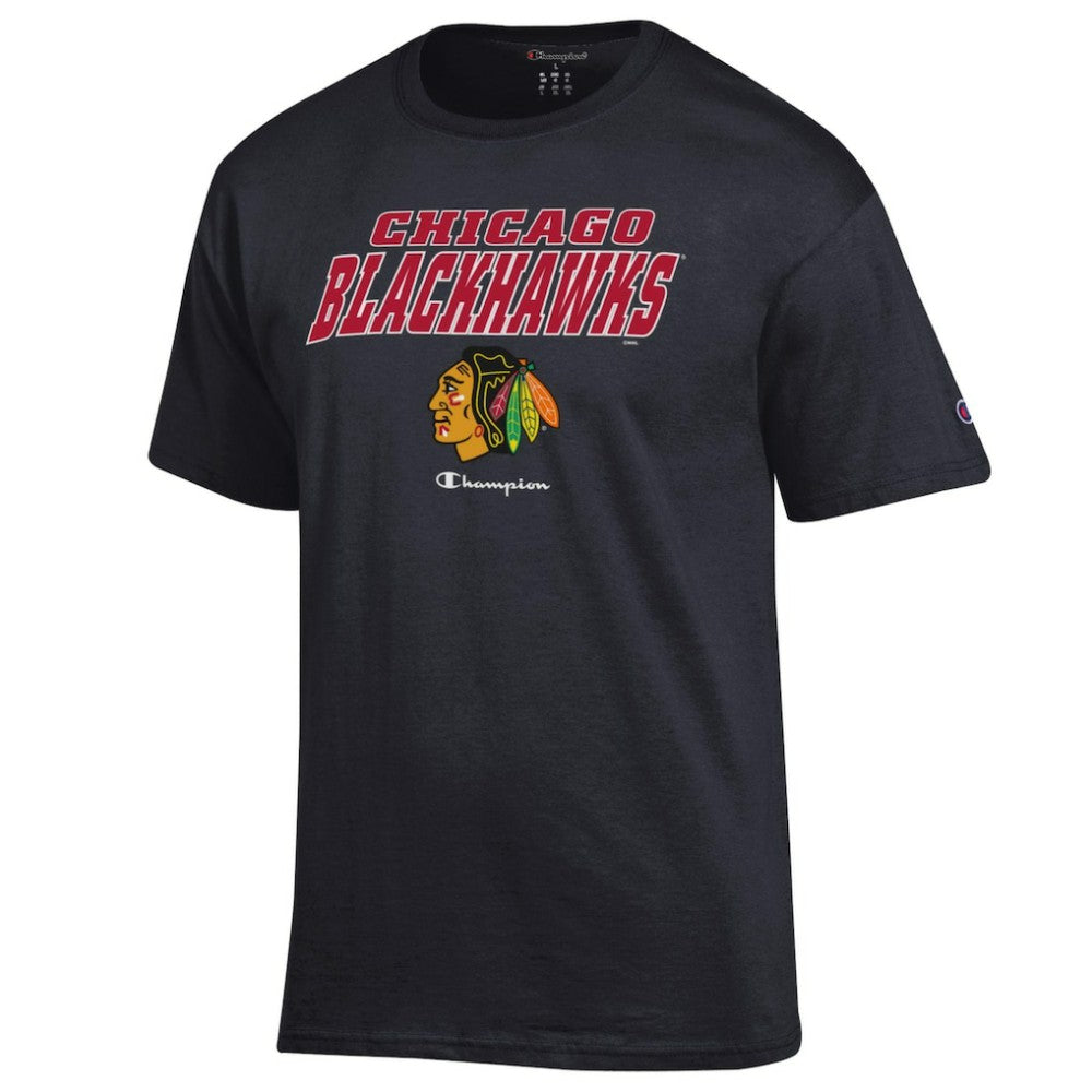 NHL Black Chicago Blackhawks Champion Jersey T-Shirt
