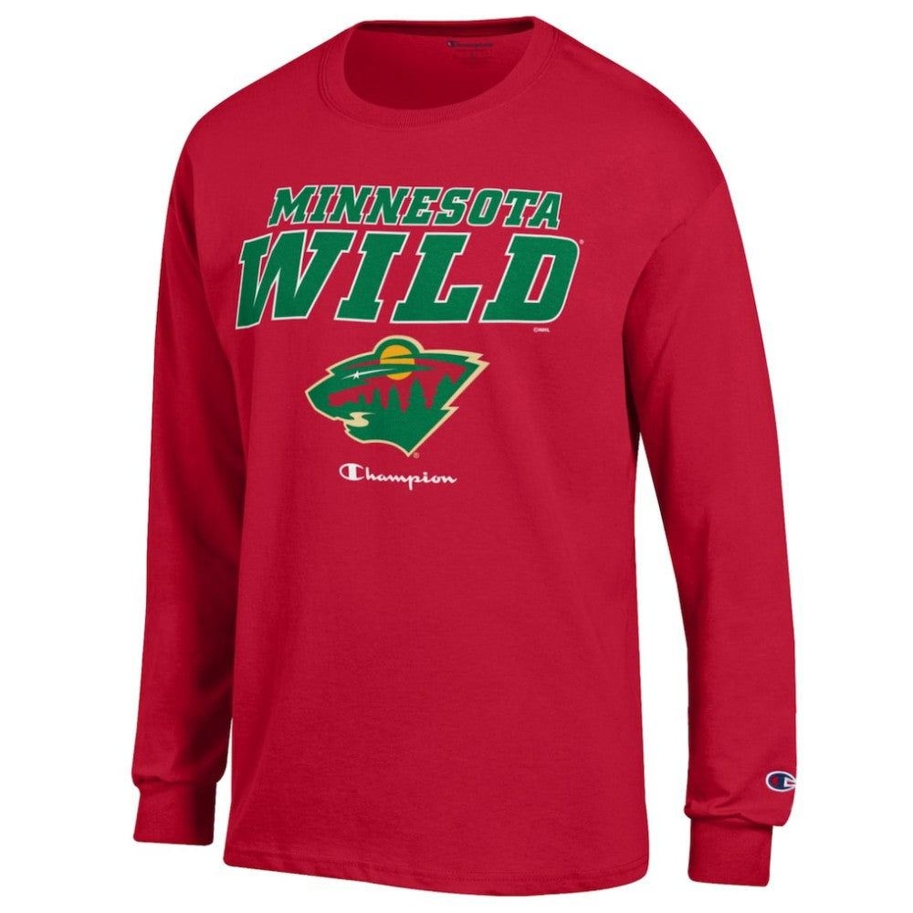 NHL Red Minnesota Wild Champion Long-Sleeve Jersey T-Shirt