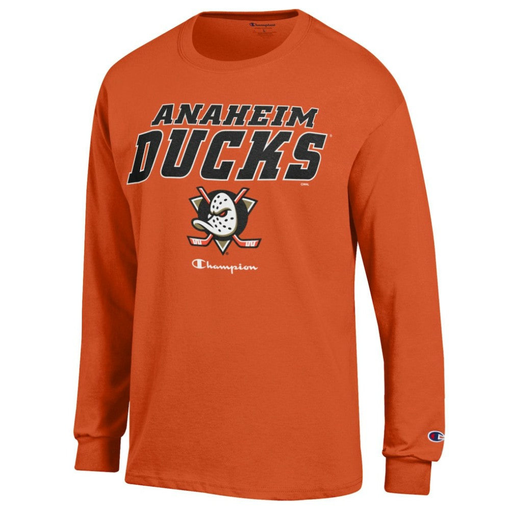 NHL Orange Anaheim Ducks Champion Long-Sleeve Jersey T-Shirt