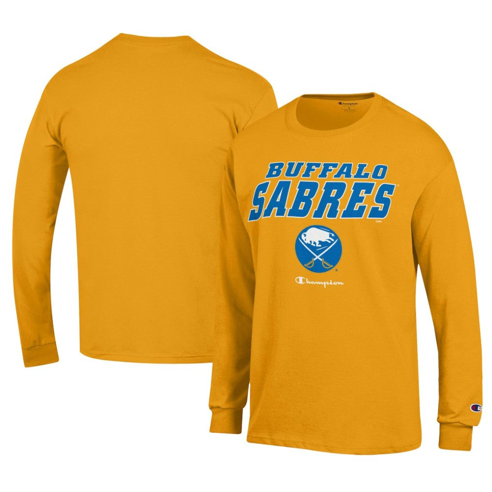 NHL Gold Buffalo Sabres Champion Long-Sleeve Jersey T-Shirt