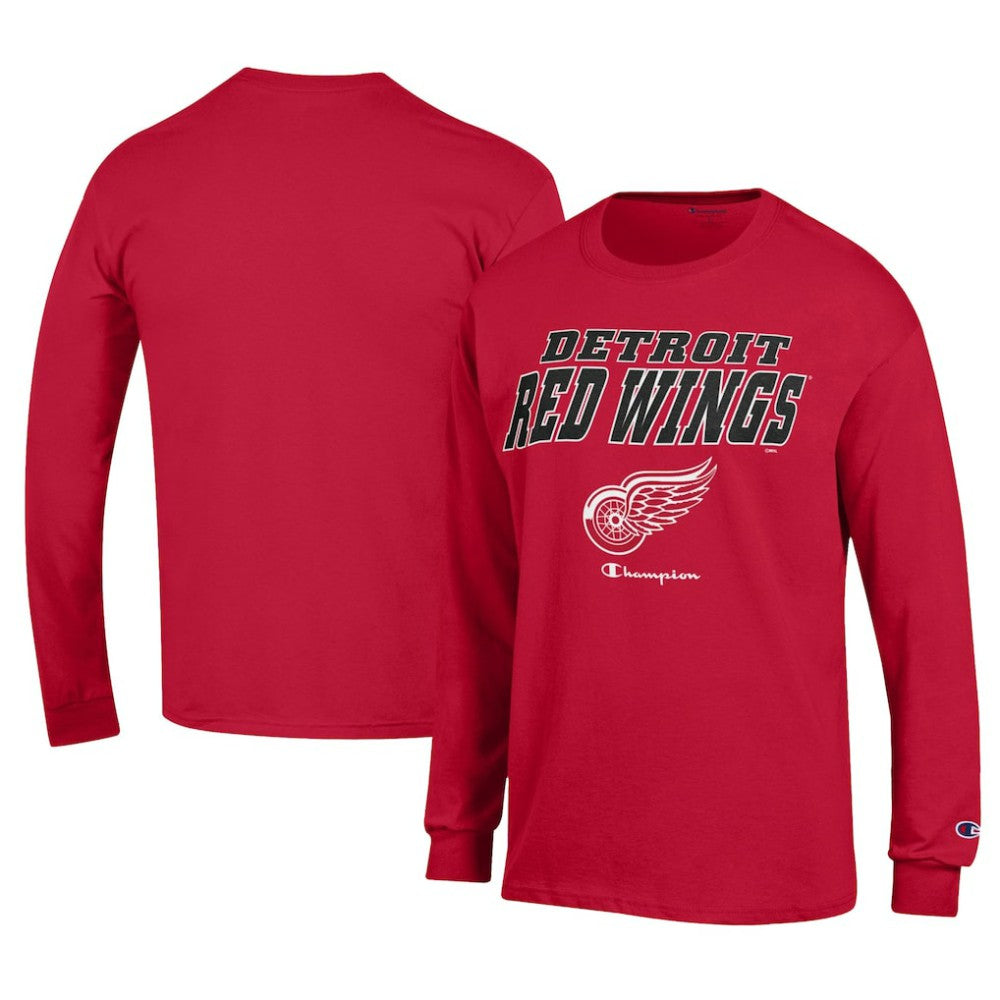 NHL Red Detroit Red Wings Champion Long-Sleeve Jersey T-Shirt