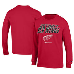 NHL Red Detroit Red Wings Champion Long-Sleeve Jersey T-Shirt