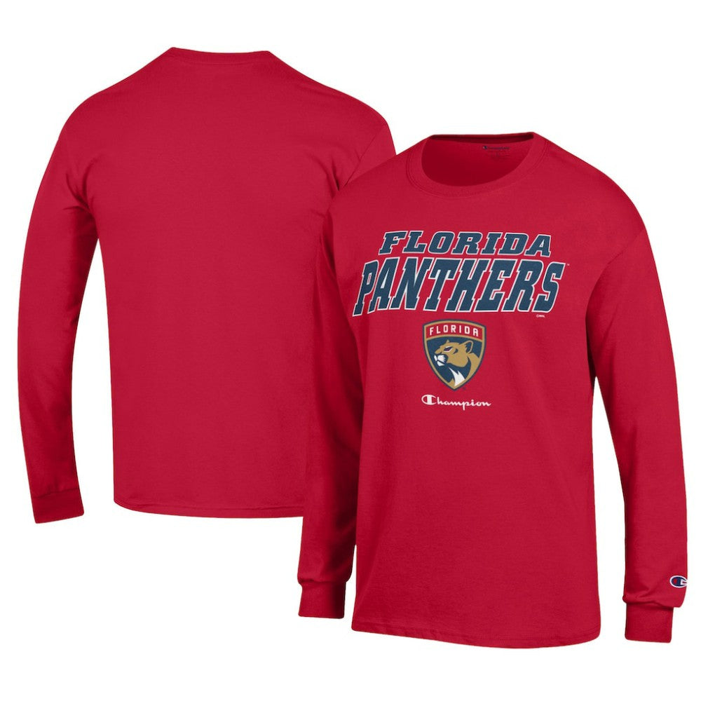 NHL Red Florida Panthers Champion Long-Sleeve Jersey T-Shirt