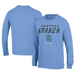 NHL Light Blue Seattle Kraken Champion Long-Sleeve Jersey T-Shirt