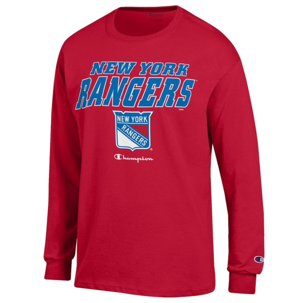 NHL Red New York Rangers Champion Long-Sleeve Jersey T-Shirt