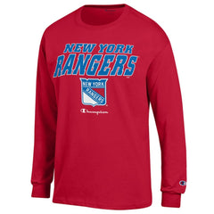 NHL Red New York Rangers Champion Long-Sleeve Jersey T-Shirt