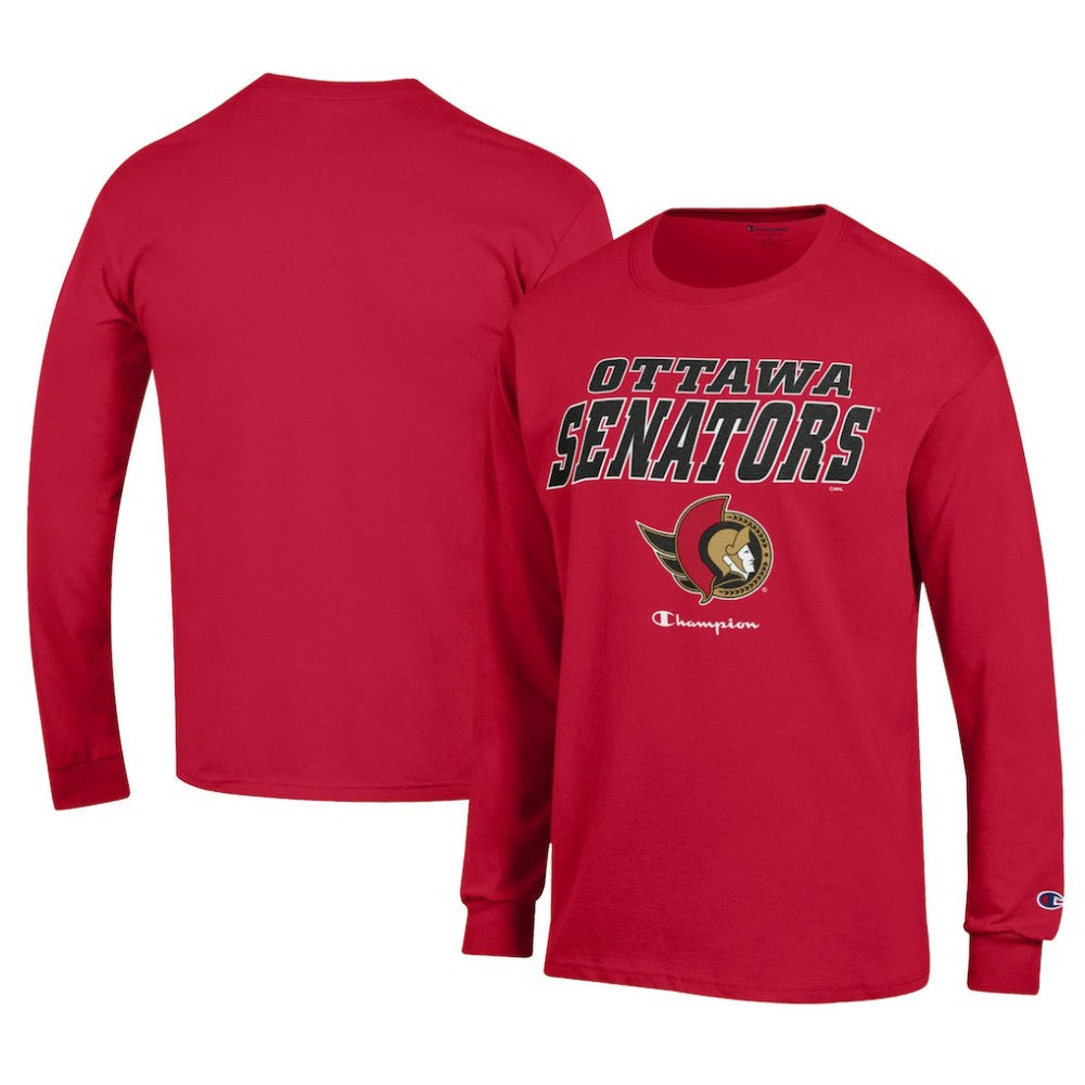 NHL Red Ottawa Senators Champion Long-Sleeve Jersey T-Shirt