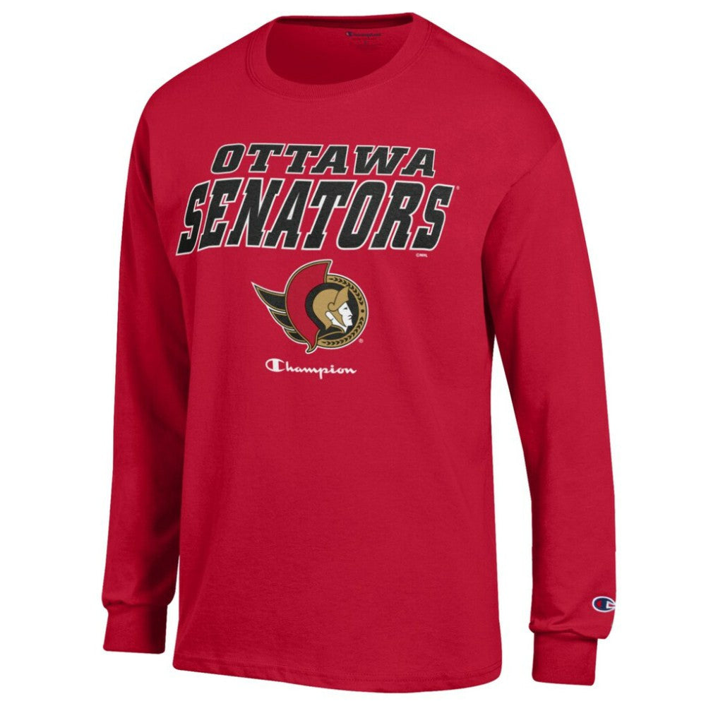 NHL Red Ottawa Senators Champion Long-Sleeve Jersey T-Shirt