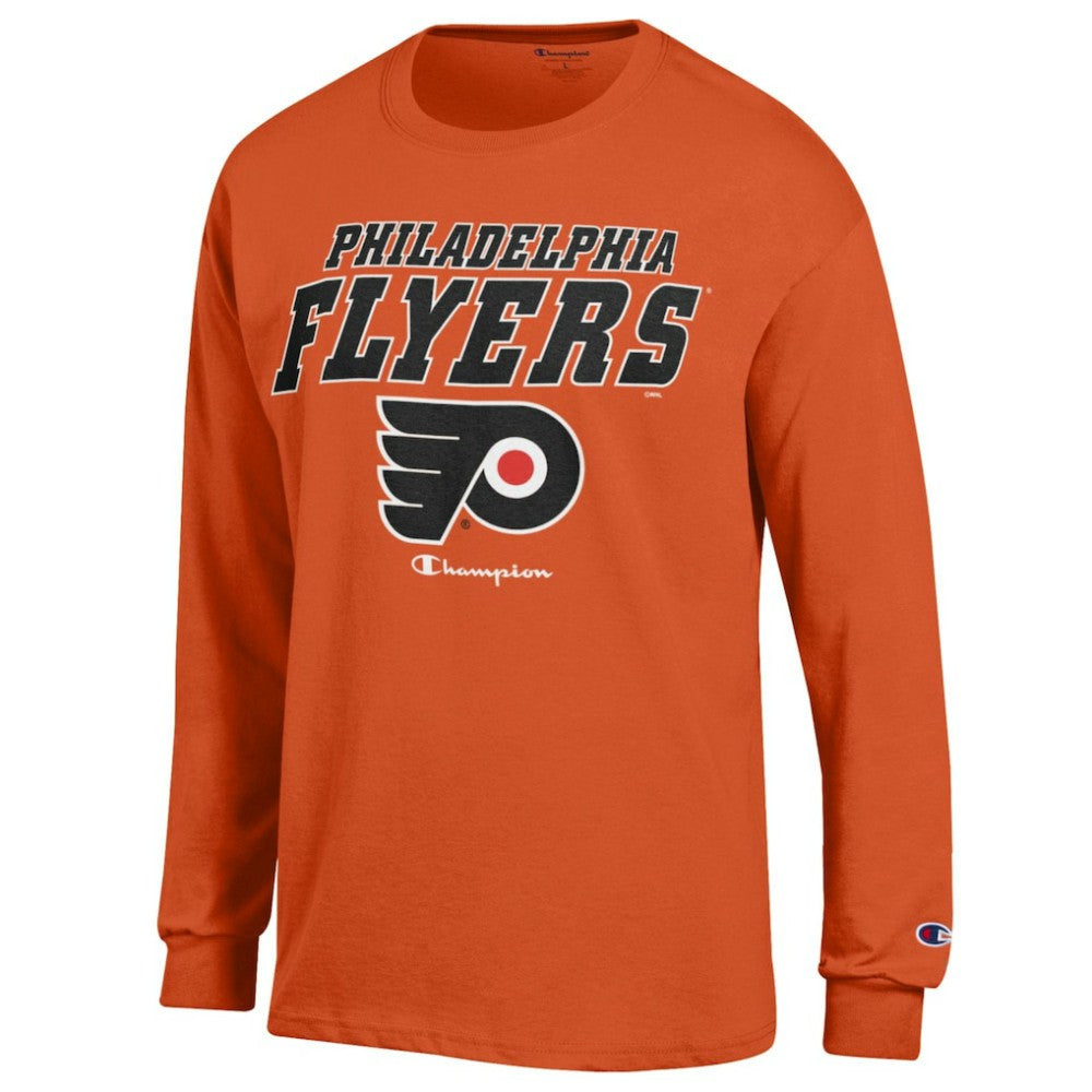 NHL Orange Philadelphia Flyers Champion Long-Sleeve Jersey T-Shirt
