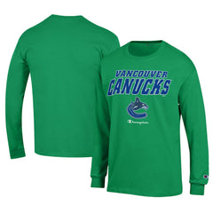 NHL Green Vancouver Canucks Champion Long-Sleeve Jersey T-Shirt