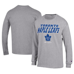 NHL Gray Toronto Maple Leafs Champion Long-Sleeve Jersey T-Shirt