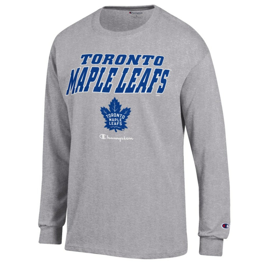 NHL Gray Toronto Maple Leafs Champion Long-Sleeve Jersey T-Shirt