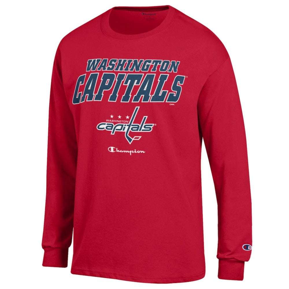 NHL Red Washington Capitals Champion Long-Sleeve Jersey T-Shirt