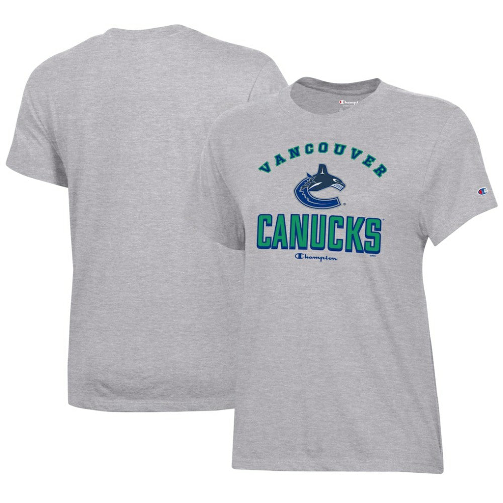 NHL Heather Gray Vancouver Canucks Champion Women's Core T-Shirt