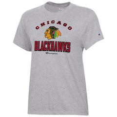 NHL Heather Gray Chicago Blackhawks Champion Women's Core T-Shirt