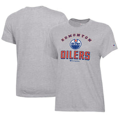 NHL Heather Gray Edmonton Oilers Champion Women's Core T-Shirt