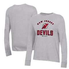 NHL Heather Gray New Jersey Devils Champion Women's Core Long Sleeve T-Shirt