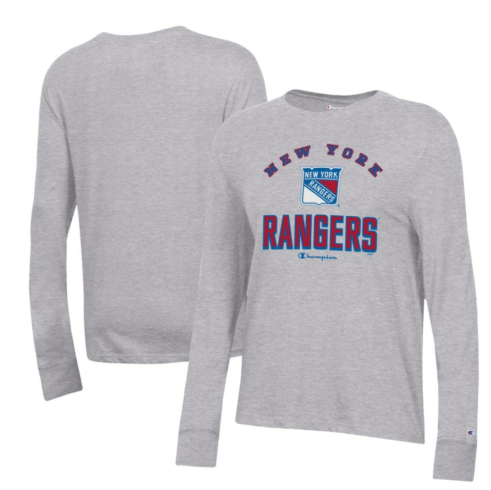 NHL Heather Gray New York Rangers Champion Women's Core Long Sleeve T-Shirt