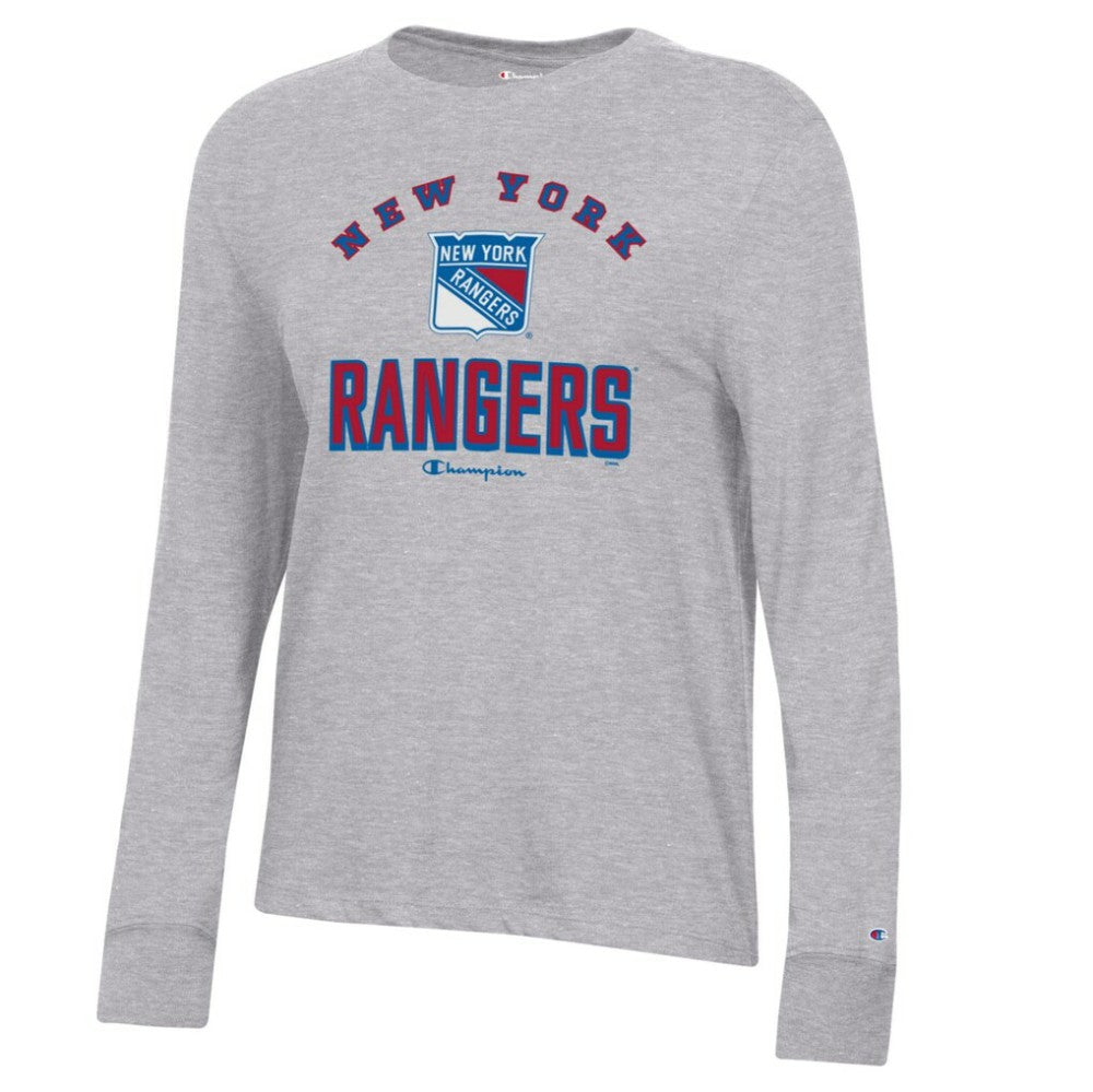 NHL Heather Gray New York Rangers Champion Women's Core Long Sleeve T-Shirt