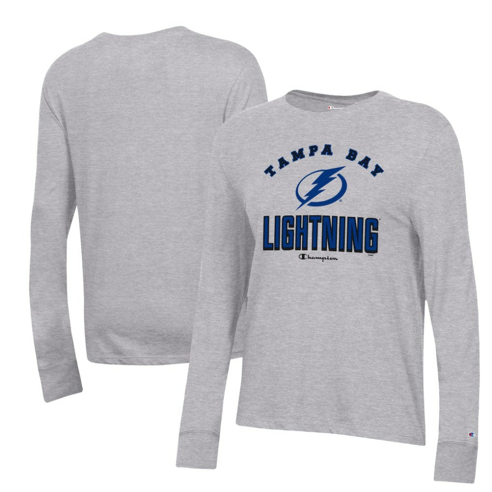 NHL Heather Gray Tampa Bay Lightning Champion Women's Core Long Sleeve T-Shirt