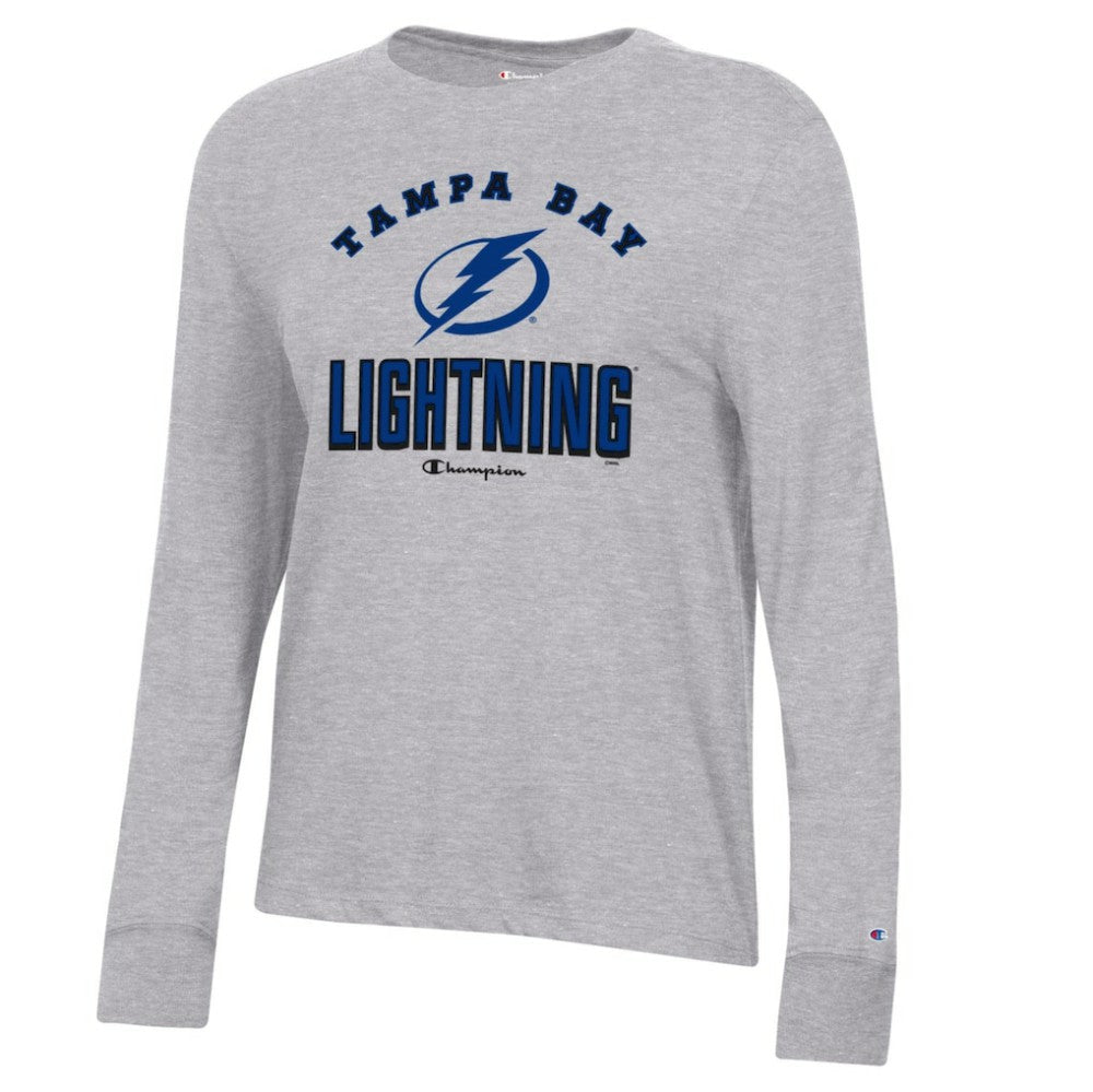 NHL Heather Gray Tampa Bay Lightning Champion Women's Core Long Sleeve T-Shirt