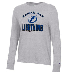 NHL Heather Gray Tampa Bay Lightning Champion Women's Core Long Sleeve T-Shirt