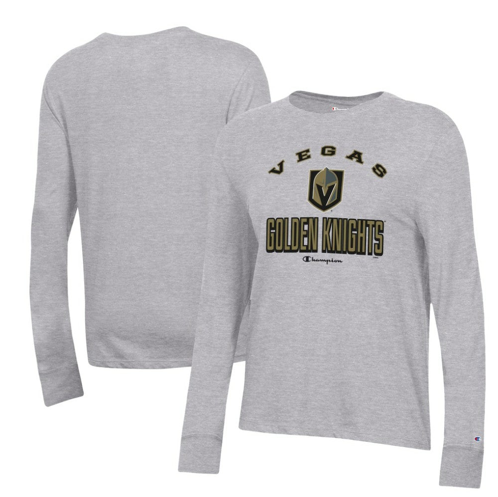 NHL Heather Gray Vegas Golden Knights Champion Women's Core Long Sleeve T-Shirt