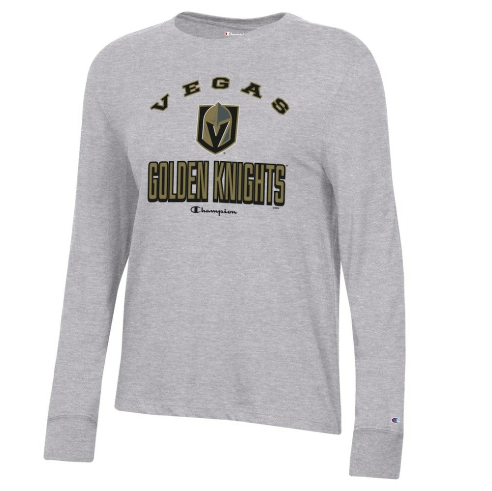 NHL Heather Gray Vegas Golden Knights Champion Women's Core Long Sleeve T-Shirt