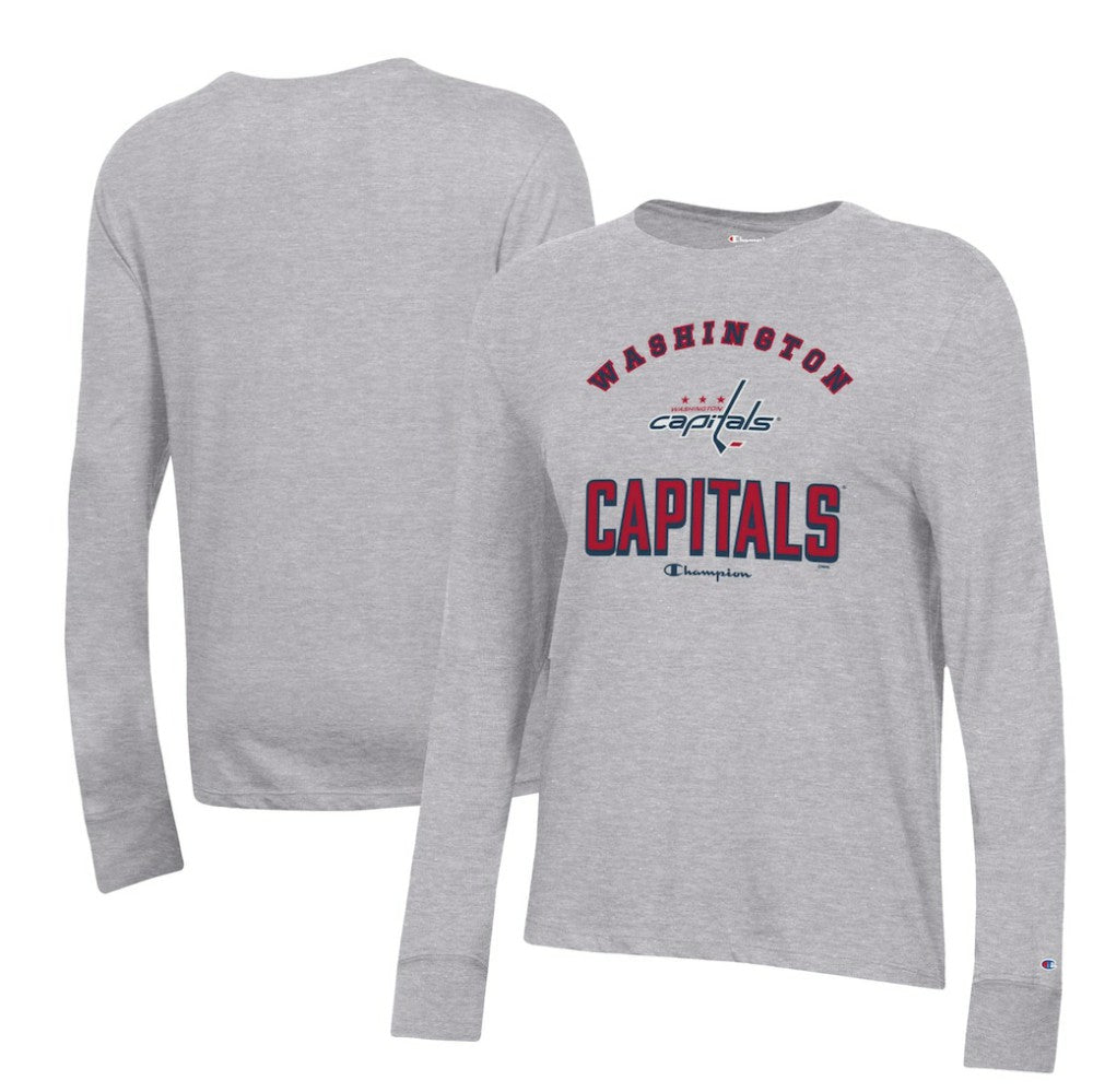 NHL Heather Gray Washington Capitals Champion Women's Core Long Sleeve T-Shirt