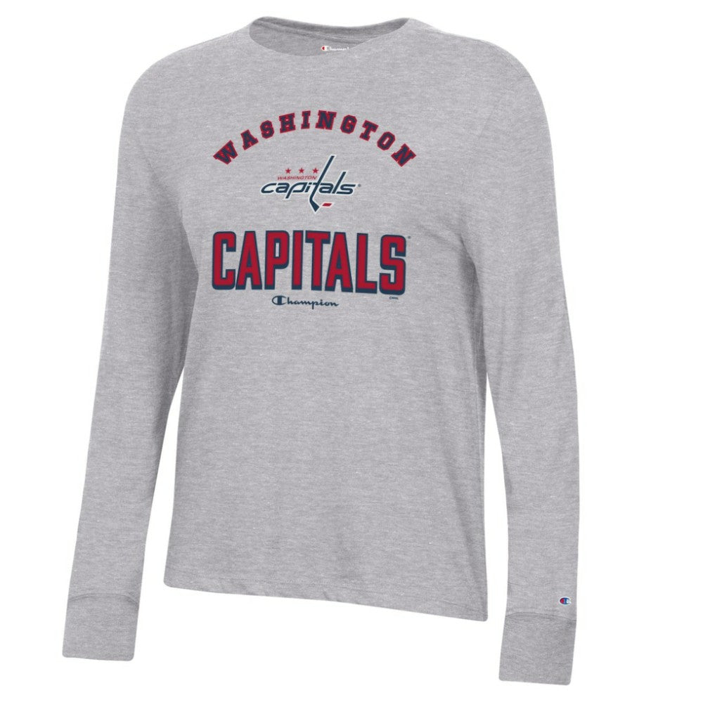 NHL Heather Gray Washington Capitals Champion Women's Core Long Sleeve T-Shirt