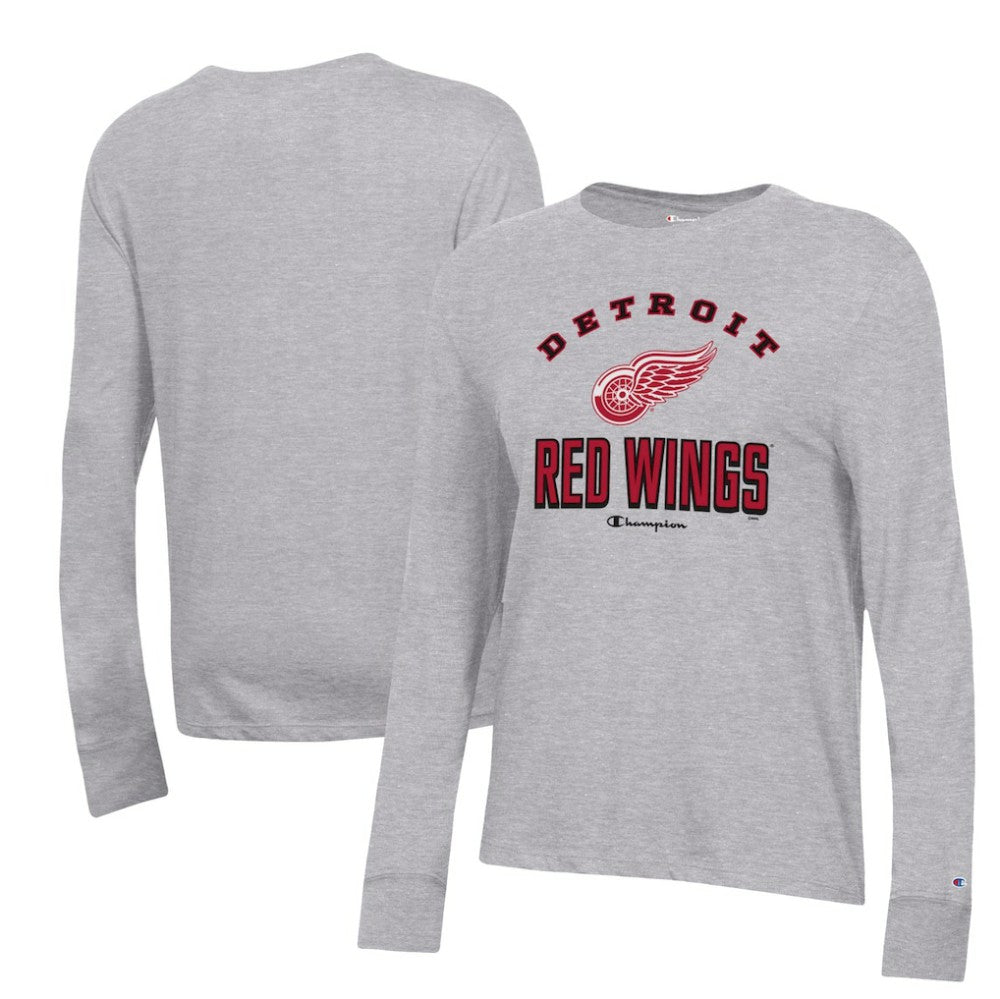 NHL Heather Gray Detroit Red Wings Champion Women's Core Long Sleeve T-Shirt