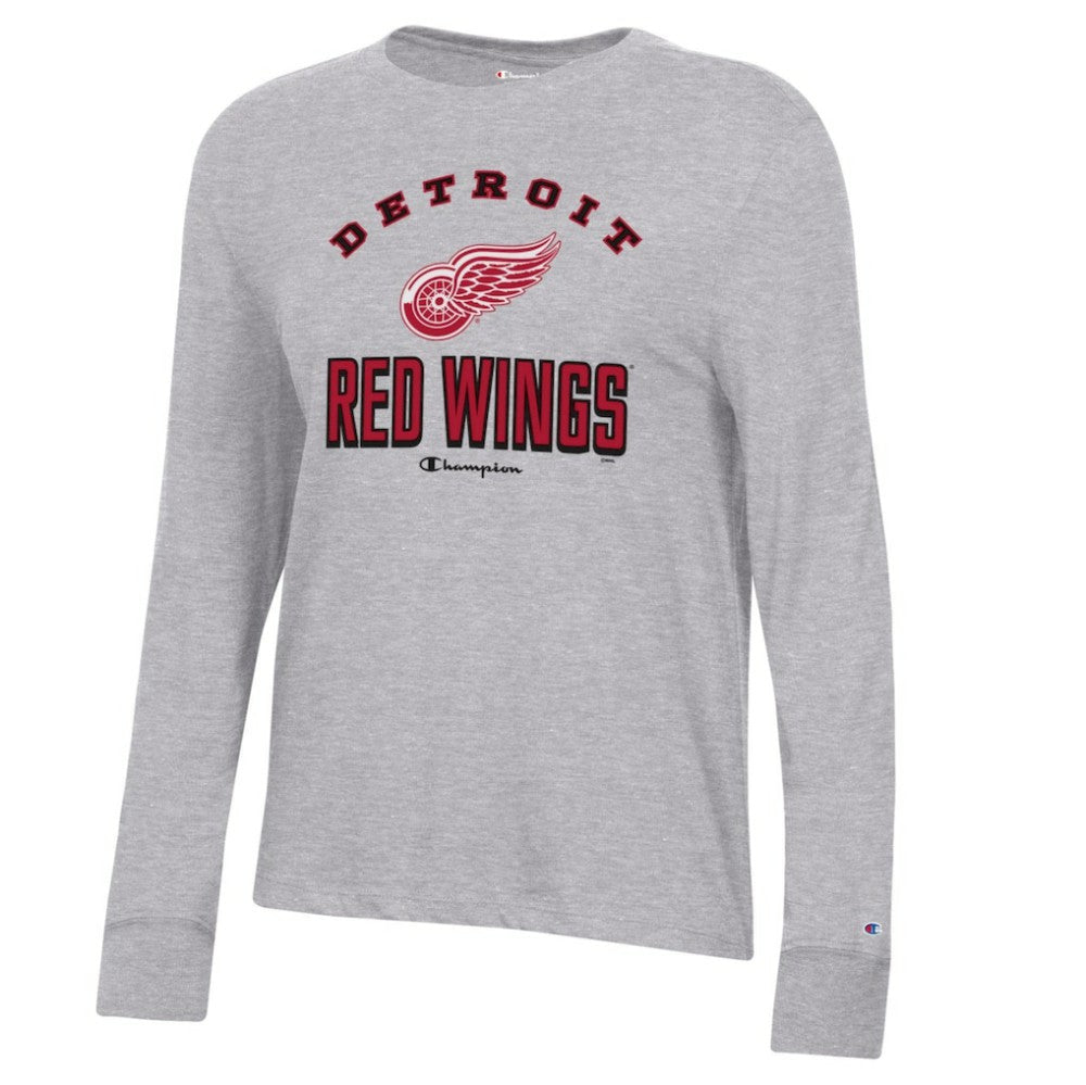NHL Heather Gray Detroit Red Wings Champion Women's Core Long Sleeve T-Shirt