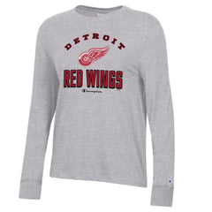 NHL Heather Gray Detroit Red Wings Champion Women's Core Long Sleeve T-Shirt