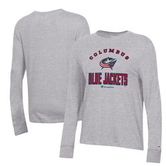 NHL Heather Gray Columbus Blue Jackets Champion Women's Core Long Sleeve T-Shirt