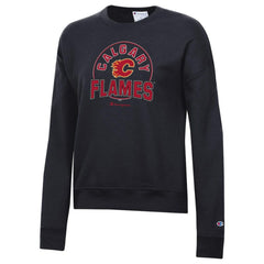 NHL Black Calgary Flames Champion Women's Powerblend Pullover Sweatshirt