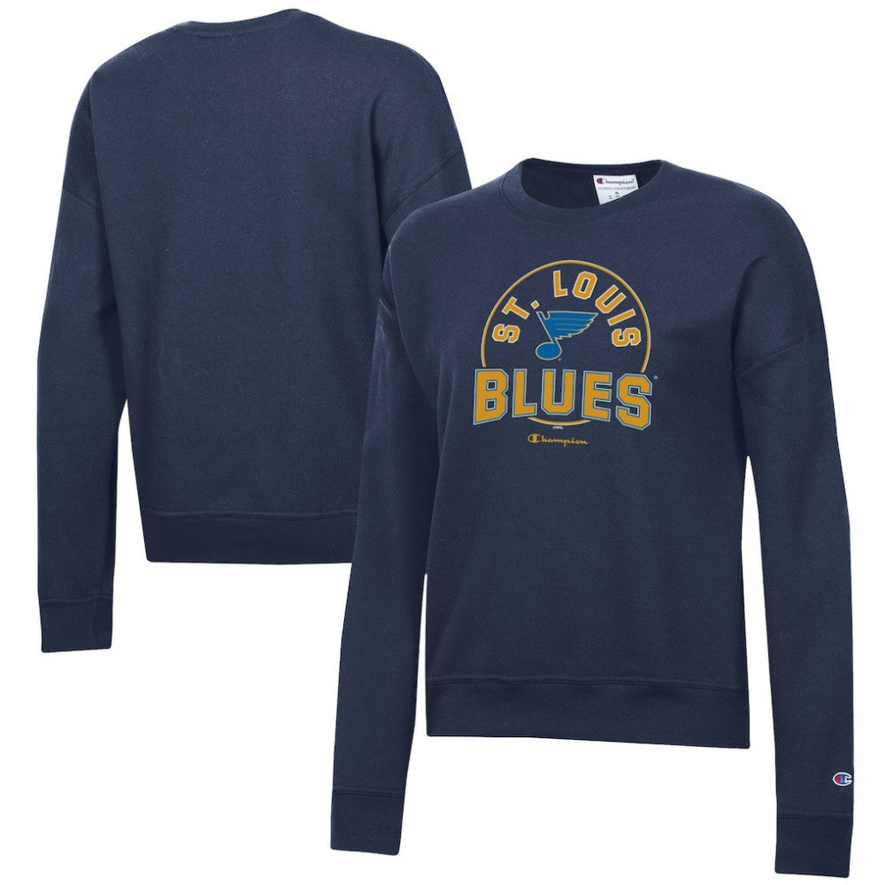 NHL Navy St. Louis Blues Champion Women's Powerblend Pullover Sweatshirt