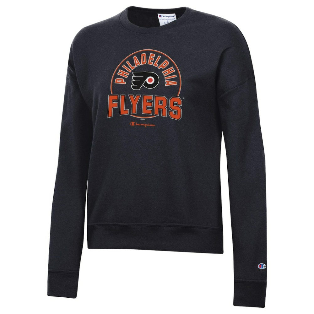 NHL Black Philadelphia Flyers Champion Women's Powerblend Pullover Sweatshirt