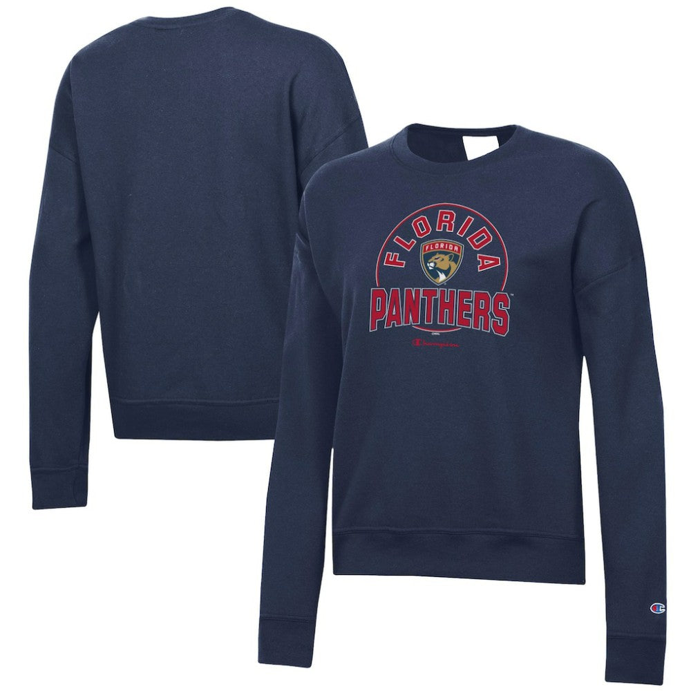 NHL Navy Florida Panthers Champion Women's Powerblend Pullover Sweatshirt