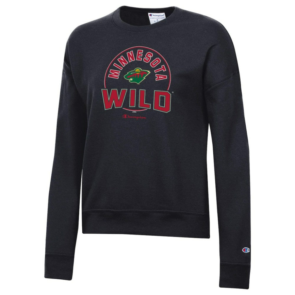 NHL Black Minnesota Wild Champion Women's Powerblend Pullover Sweatshirt