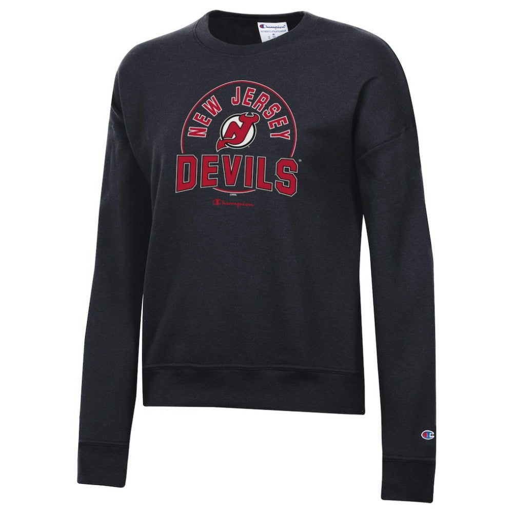 NHL Black New Jersey Devils Champion Women's Powerblend Pullover Sweatshirt