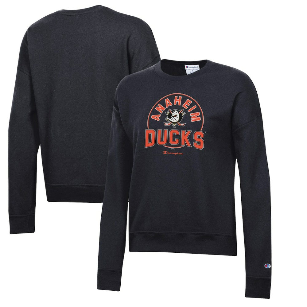 NHL Black Anaheim Ducks Champion Women's Powerblend Pullover Sweatshirt